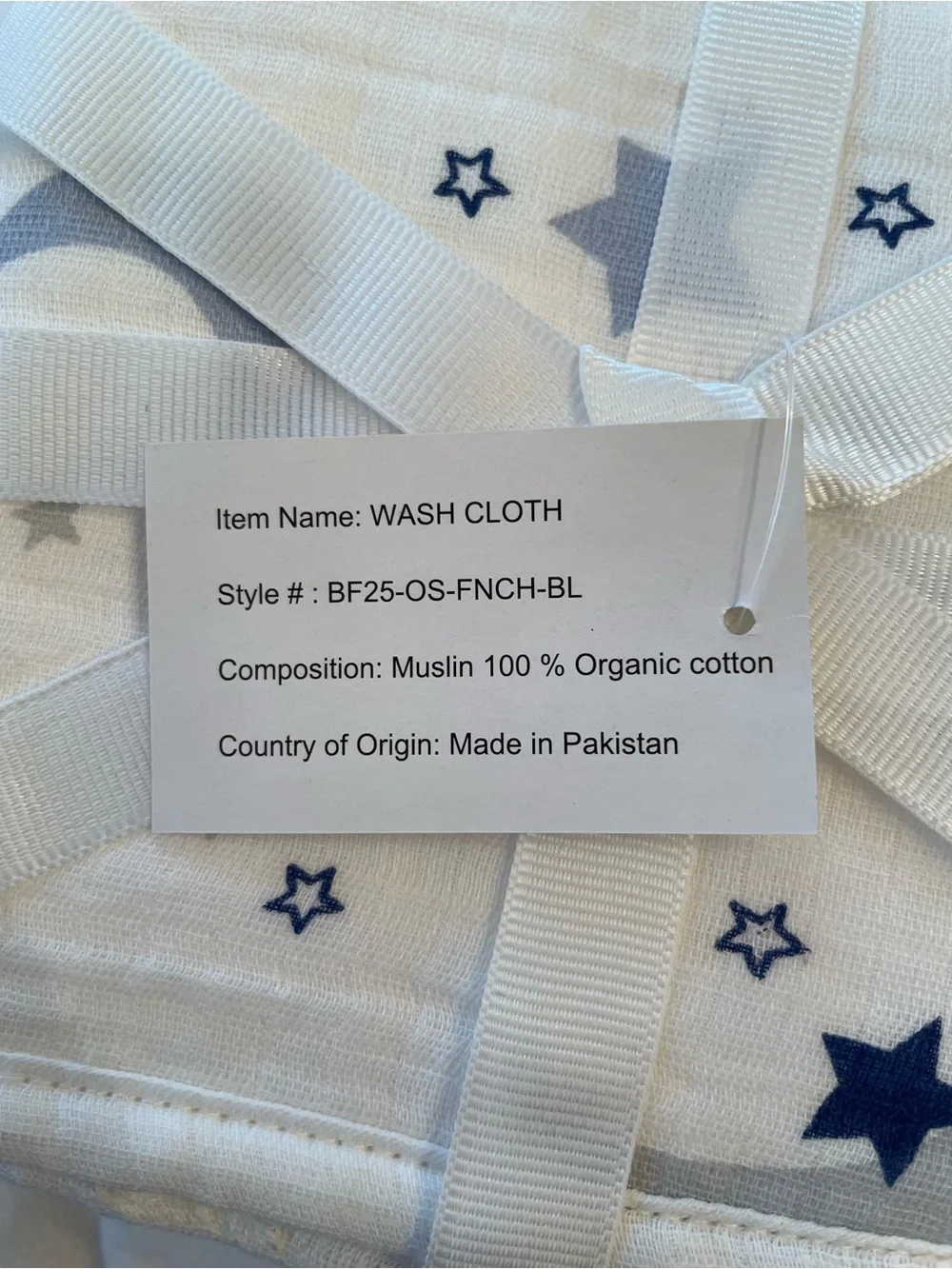 NWT Company Baby Moon&Star Muslin Organic Cotton Set Hooded Towel, 2 Washcloths